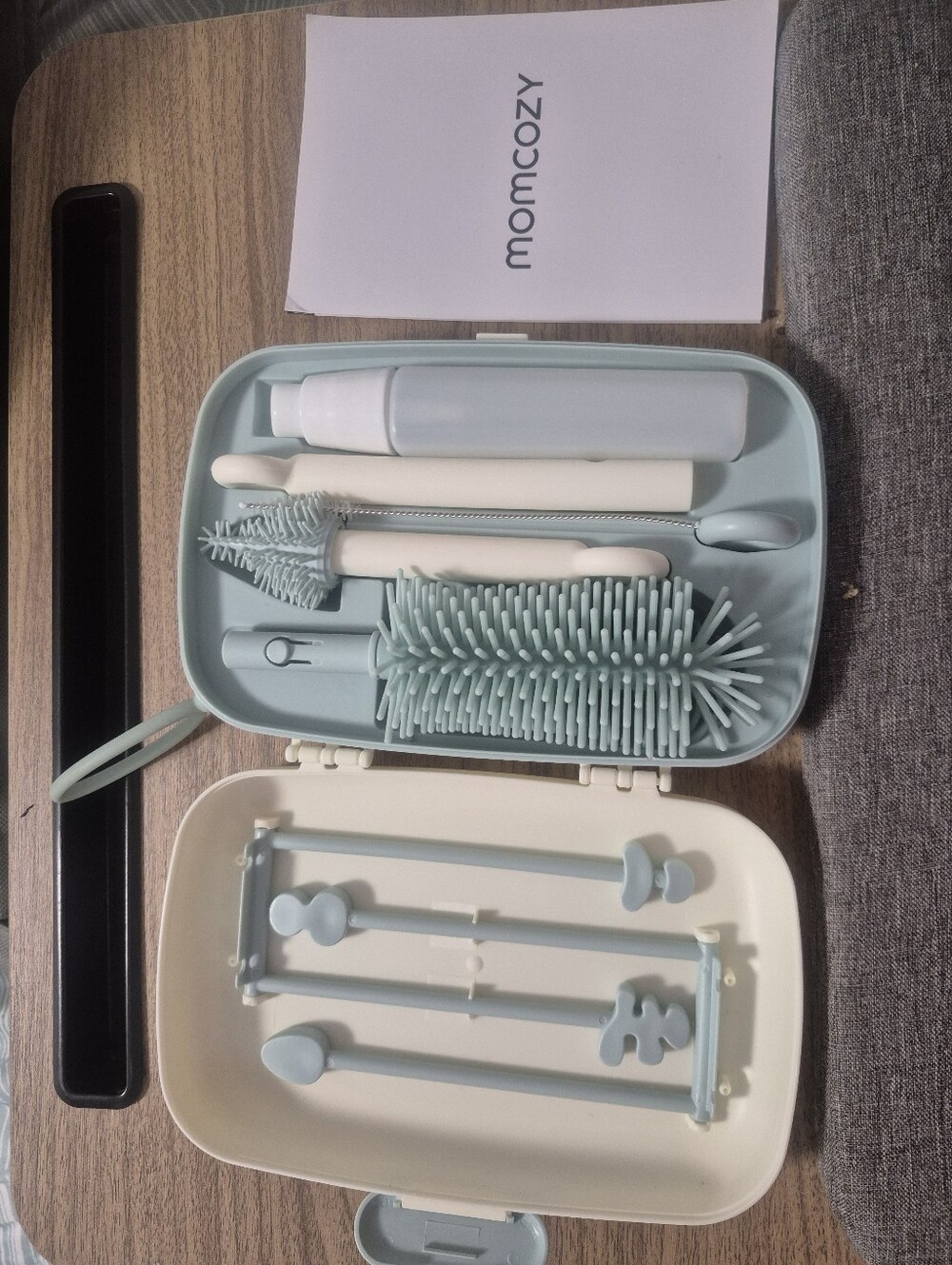 *5/$25* Momcozy 7-in-1 Baby Bottle Brush Set - portable cleaning and drying kit